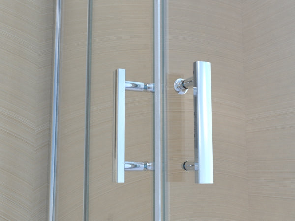 Duschkabine Schiebetür + Seitenglas, 5 mm ESG-Sicherheitsglas, H185 cm