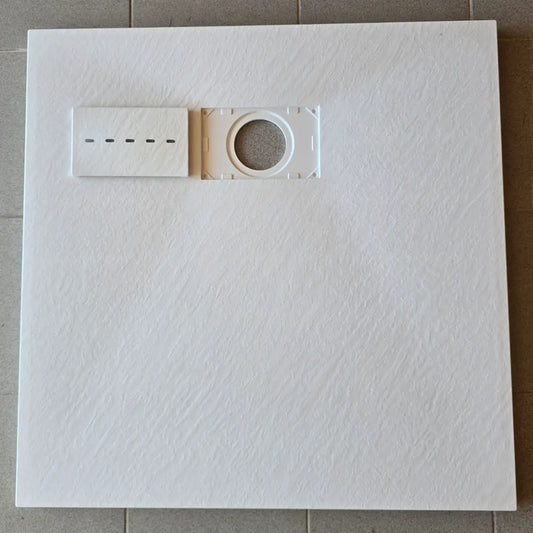 Duschtasse, 80x80cm, 90x90cm usw. 3cm Dicke, Duschwanne, schneidbar, mit Ablaufgarnitur