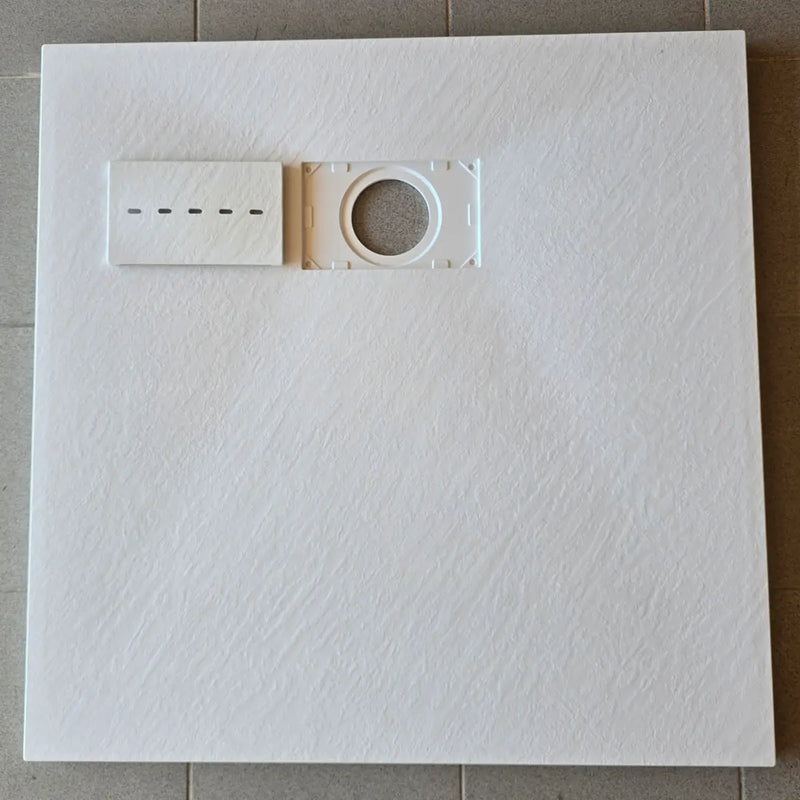 Duschtasse, 80x80cm, 90x90cm usw. 3cm Dicke, Duschwanne, schneidbar, mit Ablaufgarnitur