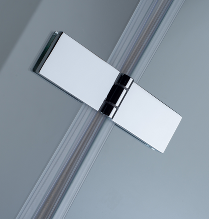 Duschkabine Falttür, Eckeinstieg, 6 mm Nano ESG-Sicherheitsglas, Höhe 185 cm