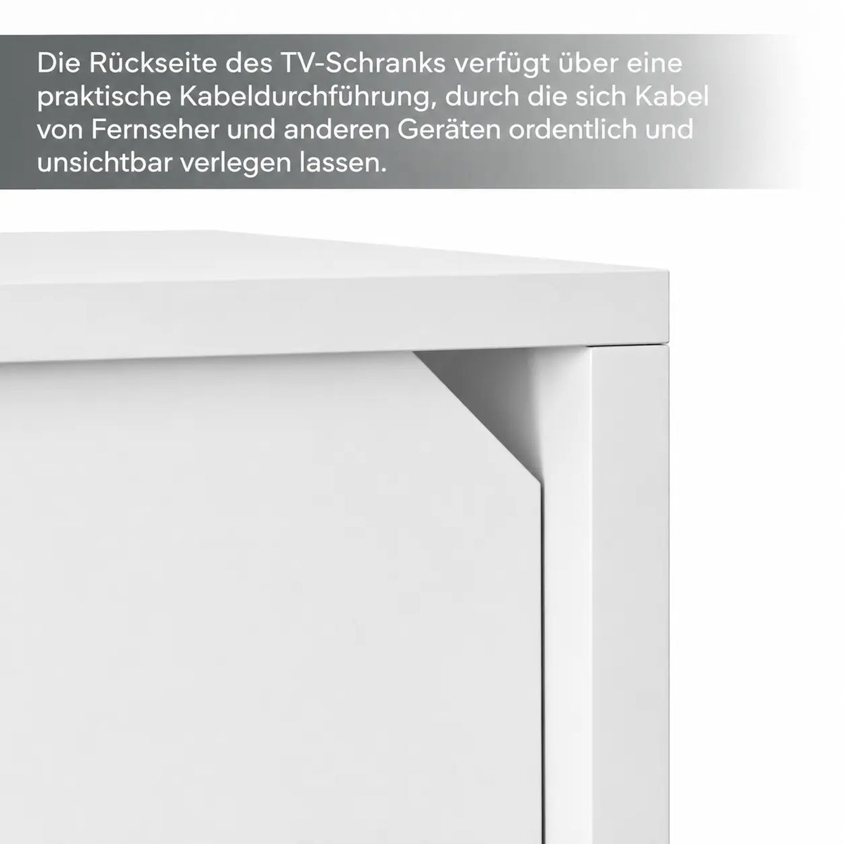 TV-Schrank Hochglanz Weiß mit LED-Beleuchtung, Moderner Fernsehtisch mit Stauraum, TV-Lowboard mit Fernbedienung, 120 cm