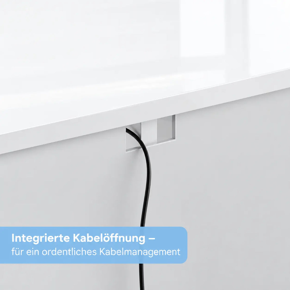 TV-Schrank 160 cm Hochglanz Weiß mit RGB LED, Soft-Close, hängend oder stehend