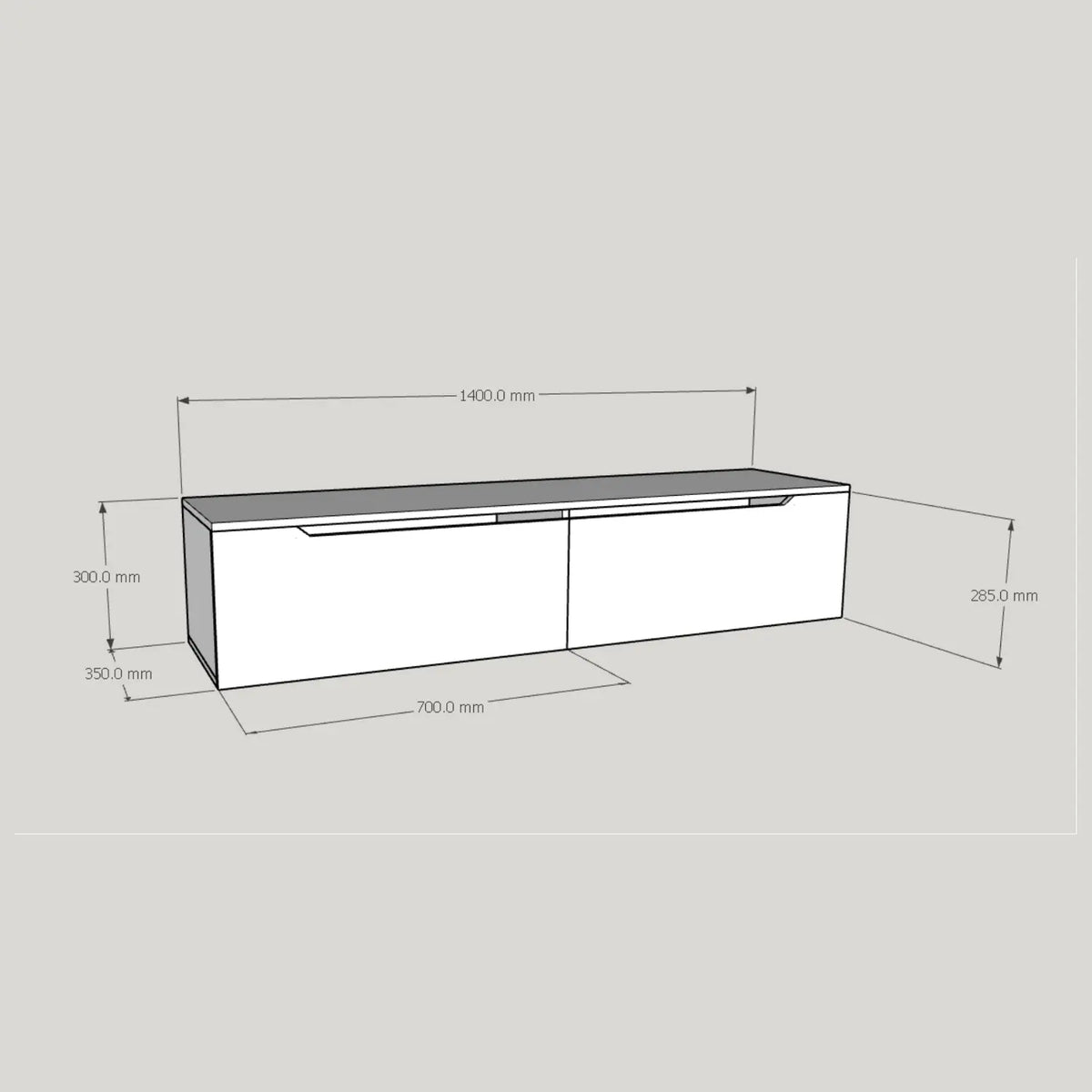TV-Schrank 160 cm Hochglanz Weiß mit RGB LED, Soft-Close, hängend oder stehend