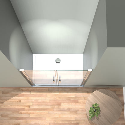 Nischentür Duschtür 70/80/90x185 cm Pendeltür  6mm ESG Nano Beschichtung Duschtrennwand Duschabtrennung