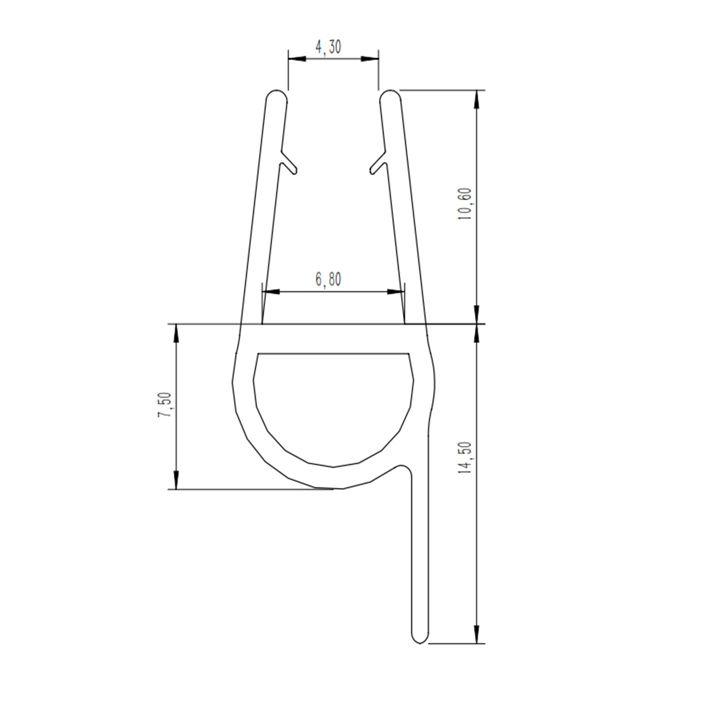 Duschdichtung Ersatzdichtung Wasserabweiser Dichtprofil