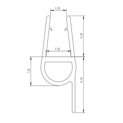 Duschdichtung Ersatzdichtung Wasserabweiser Dichtprofil