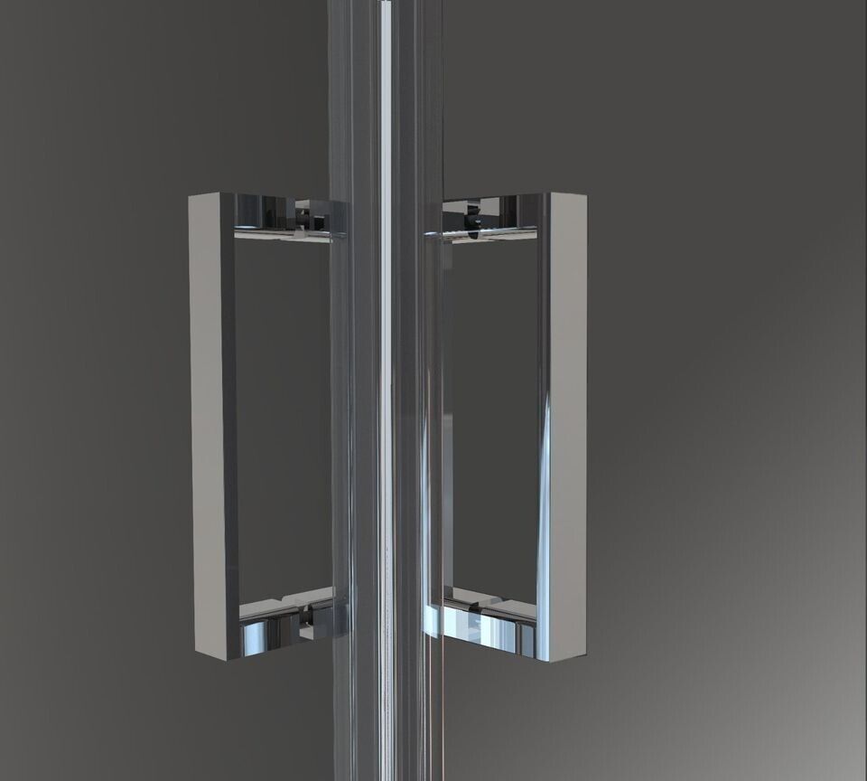 Duschkabine Schiebetür, 5mm Gläser, Eckeinstieg Höhe 185 cm
