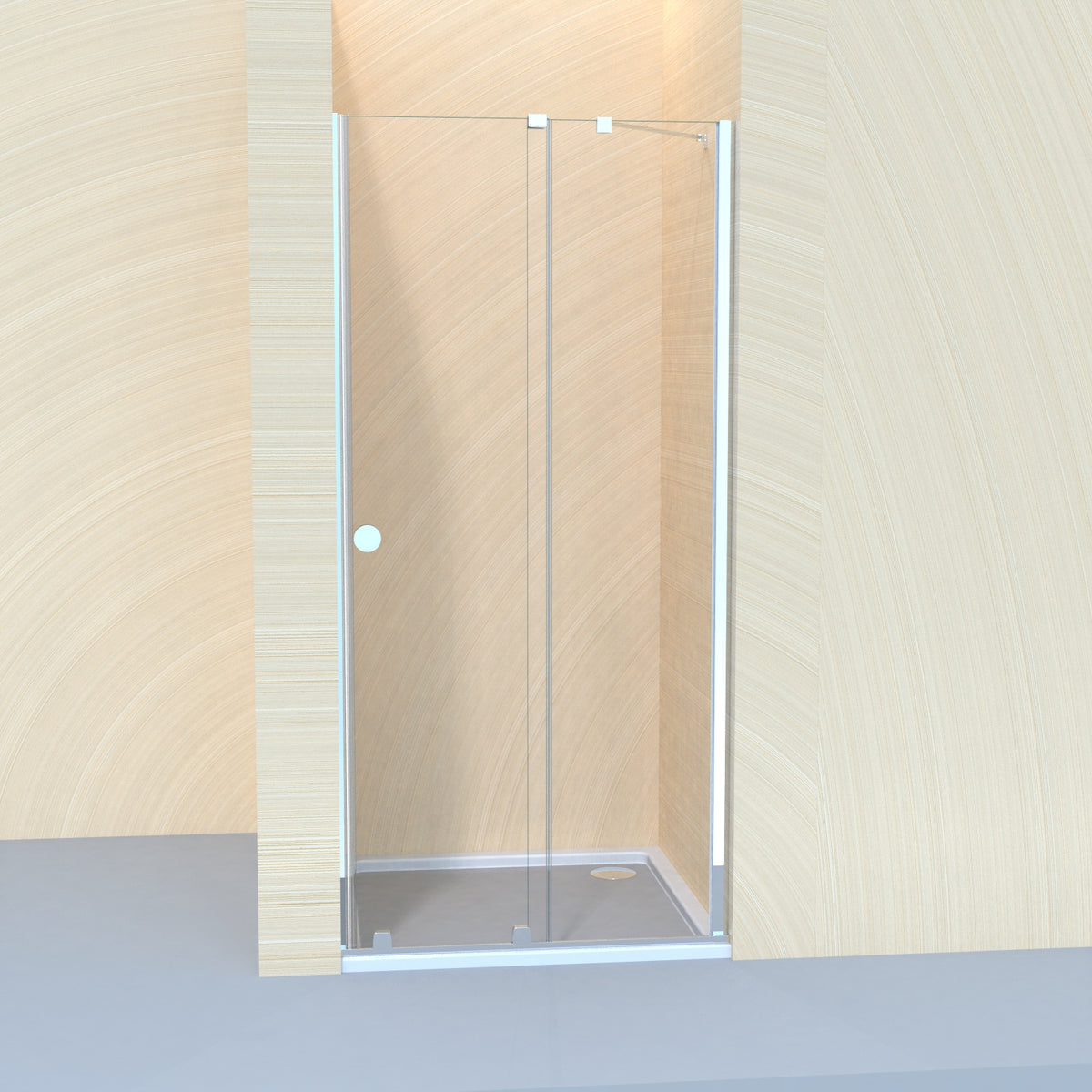 Nischentür Duschtür 75/80/90/100/120x185 cm Schiebetür  6mm ESG Nano Beschichtung Duschtrennwand Duschabtrennung