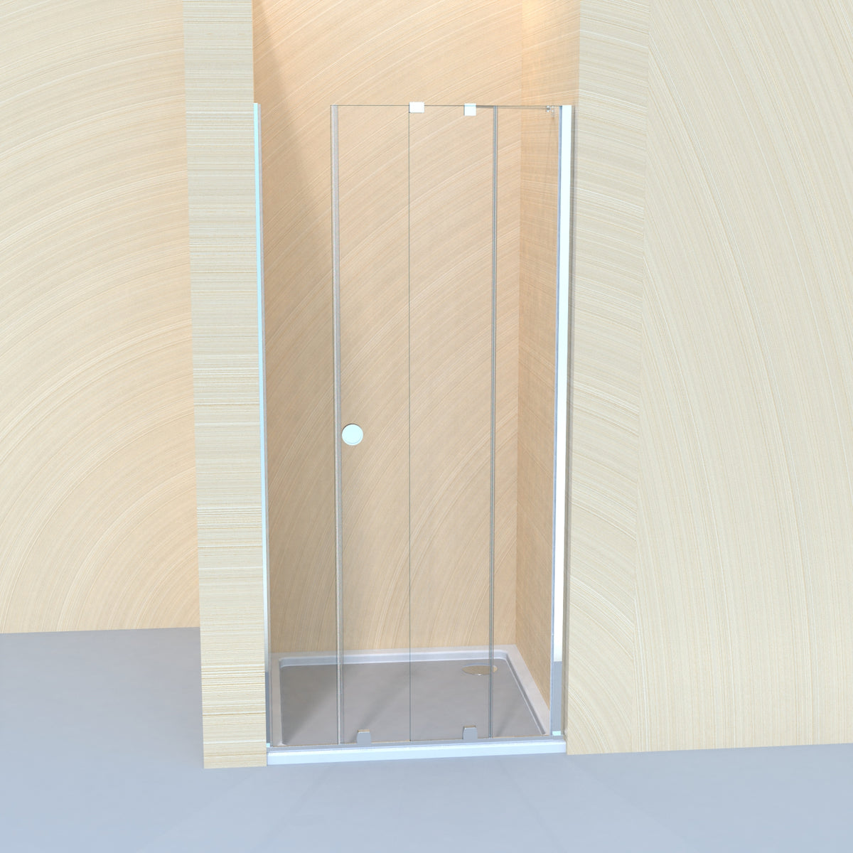 Nischentür Duschtür 75/80/90/100/120x185 cm Schiebetür  6mm ESG Nano Beschichtung Duschtrennwand Duschabtrennung