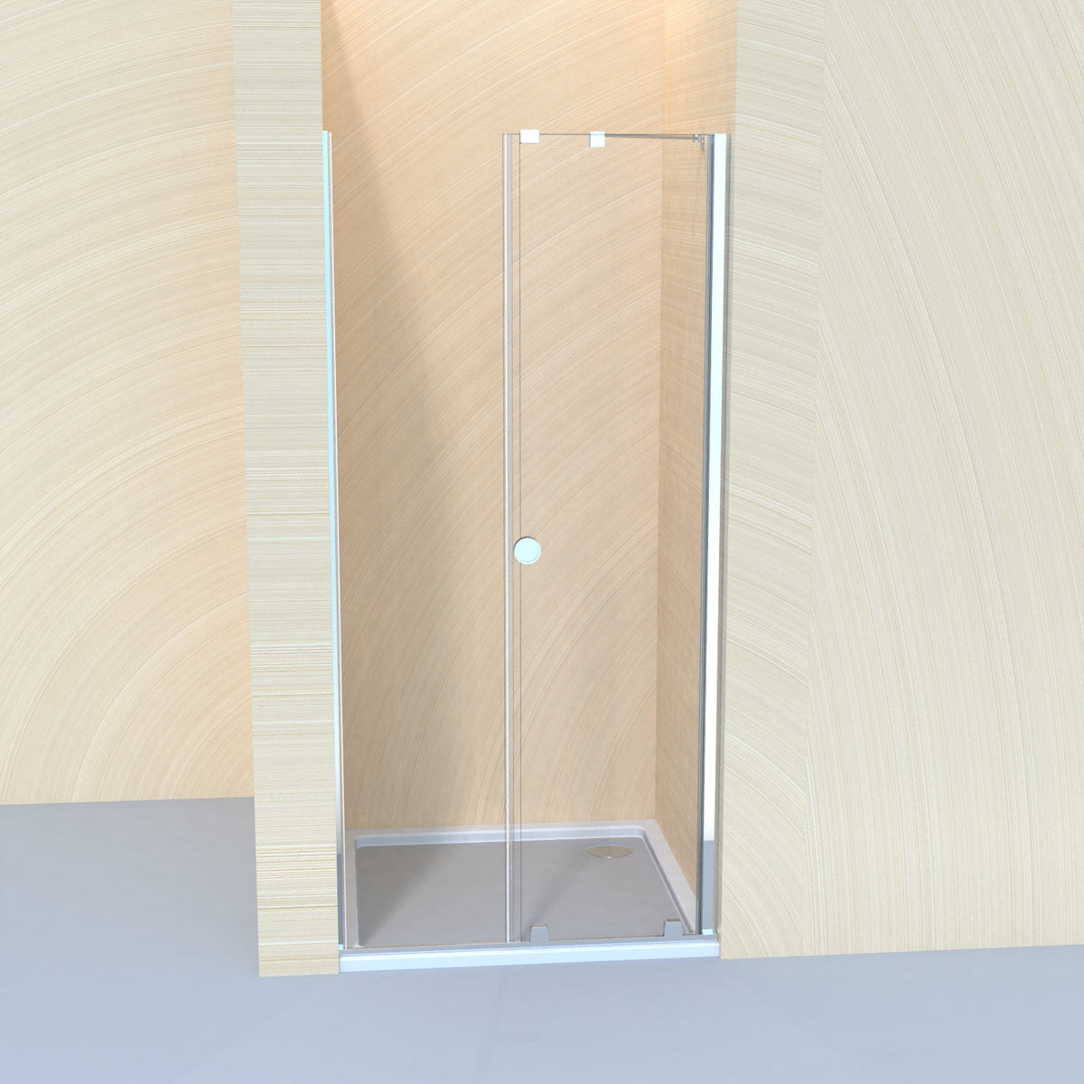 Nischentür Duschtür 75/80/90/100/120x185 cm Schiebetür  6mm ESG Nano Beschichtung Duschtrennwand Duschabtrennung