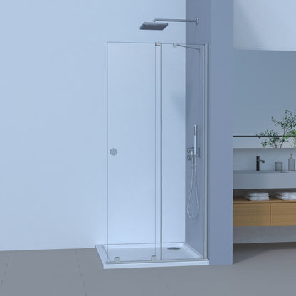Movable Duschwand, Walk-in, Duschglas, Duschabtrennung, 6mm ESG-Sicherheitsglas, Nanobeschichtung,  Glaswand, Duschwand, H185 cm