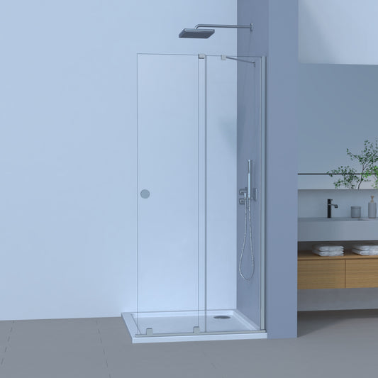 Movable Duschwand, Walk-in, Duschglas, Duschabtrennung, 6mm ESG-Sicherheitsglas, Nanobeschichtung,  Glaswand, Duschwand, H185 cm