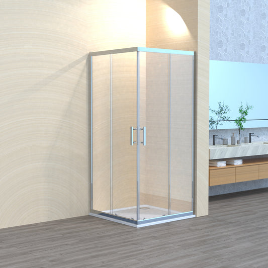 Duschkabine Schiebetür, Eckeinstieg Höhe 185 cm
