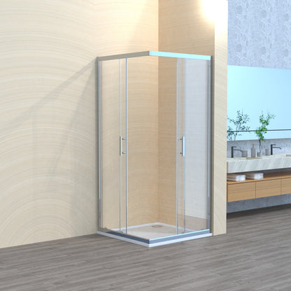 Duschkabine Schiebetür, Eckeinstieg Höhe 185 cm